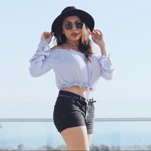 Tobi Tops - Lavender Crop Top Tobi Tops - Lavender Crop Top